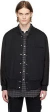 Undercoverism Black Embroidered Bomber Jacket In Black