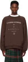 Undercoverism Brown Raw Edge Sweatshirt In Brown