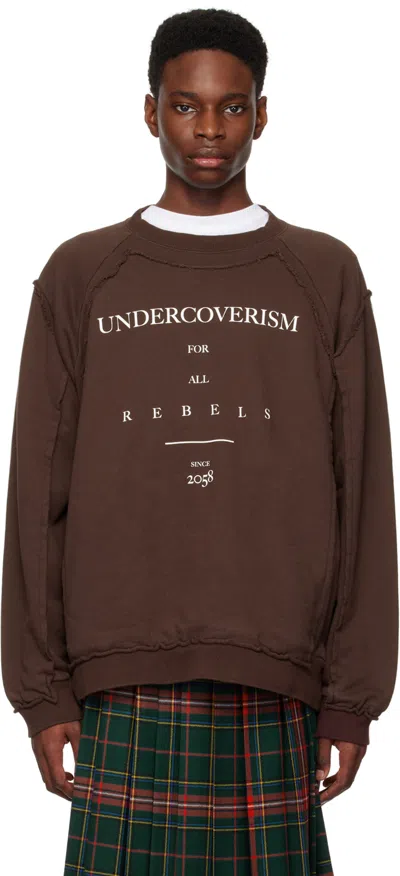 Undercoverism Brown Raw Edge Sweatshirt