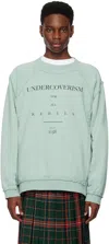 Undercoverism Green Raw Edge Sweatshirt In Peppermint