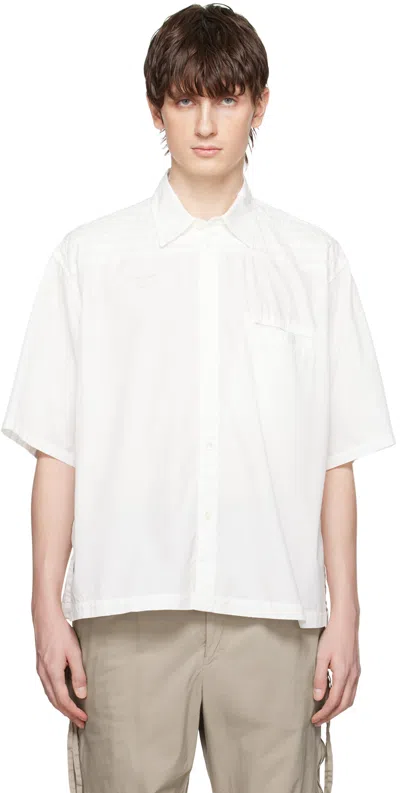 Undercoverism Embroidered-logo Side-zips Shirt In Off White