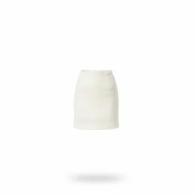 Underflirty Women's Anemone White Wool Skirt