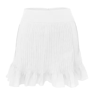 Underflirty Women's Breeze White Linen Skirt