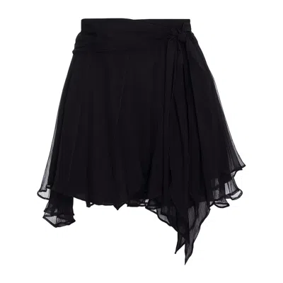 Underflirty Women's Dolce Mini Silk Skirt Black