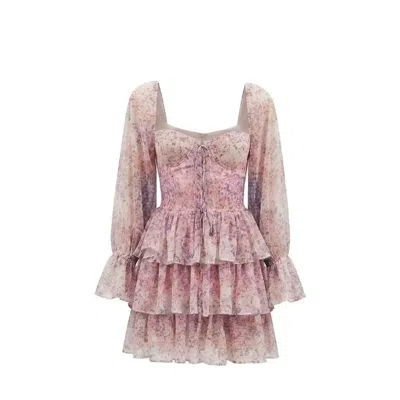 Underflirty Women's Dress Bambola Ruffles Pink