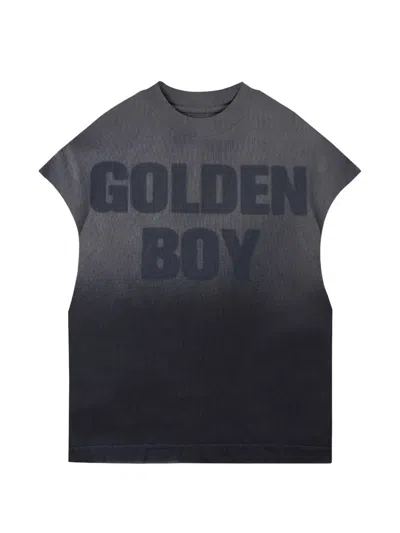 Undergold Ärmelloses Golden Heritage Boy T-shirt In Gray