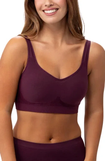 Underoutfit The Comfort Shaping Bra With Adjustable Straps In Mauve Wine
