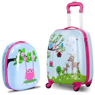 Undersac 2 Pieces 12 Inch 16 Inch Kids Luggage Set With Backpack And Suitcase For Travel -deer In Multi