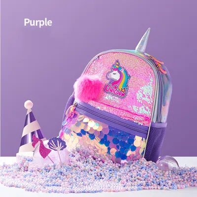 Undersac School Backpacks For Kids Girls - Sunveno Girls Unicorn Backpacks Preschool Girls Bag Sequins School In Multi