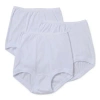 Underscore Cotton Band Leg Womens 3 Pack Brief Panty In White