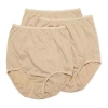 Underscore Cotton Womens 3 Pack Brief Panty In Brown