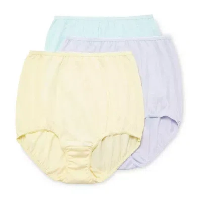Underscore Cotton Womens 3 Pack Brief Panty In Multi
