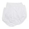Underscore Cotton Womens 3 Pack Brief Panty In White