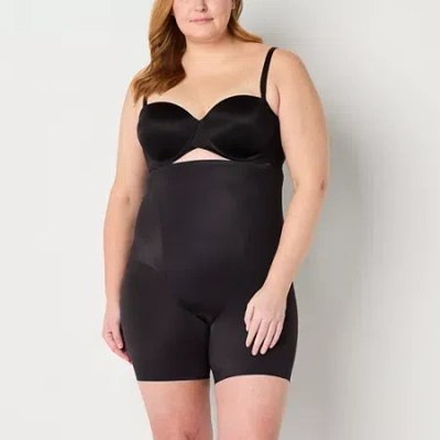 Underscore High Waist Long Leg Thigh Shaper In Black