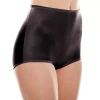 Underscore Rainbow Stretch Satin Control Briefs In Black