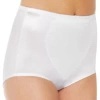 Underscore Rainbow Stretch Satin Tummy Panel Control Briefs In White