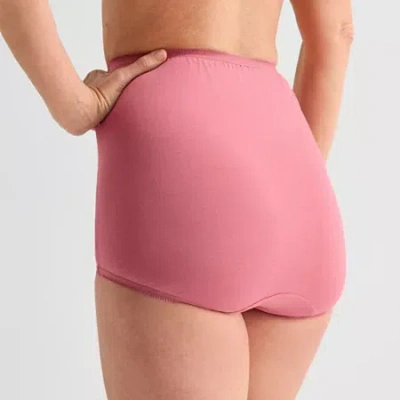 Underscore Womens Average + Full Figure Brief Panty 382913 In Pink