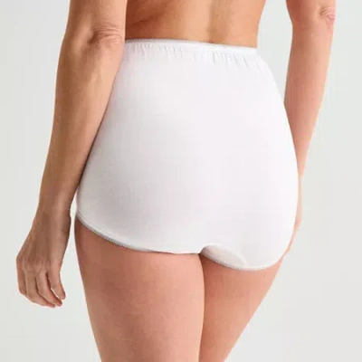 Underscore Womens Average + Full Figure Brief Panty 382913 In White