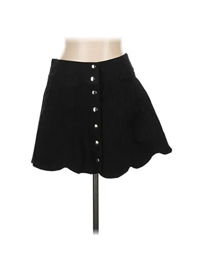 Pre-owned Understated Leather Casual Skirt In Black