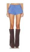 Understated Leather Dixie Frill Short In Blue