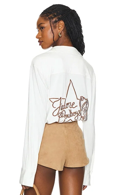 Understated Leather J'adore Cowboys Bedshirt In Ivory