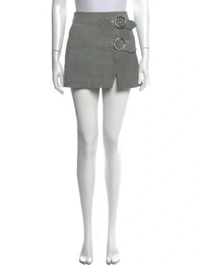 Pre-owned Understated Leather Leather Mini Skirt In Pink