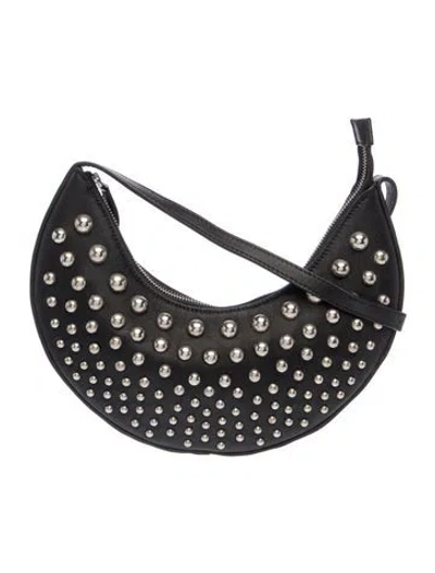 Pre-owned Understated Leather Leather Shoulder Bag In Black