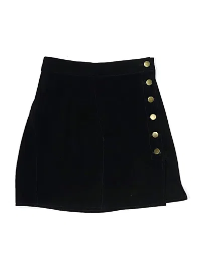 Pre-owned Understated Leather Leather Skirt In Black