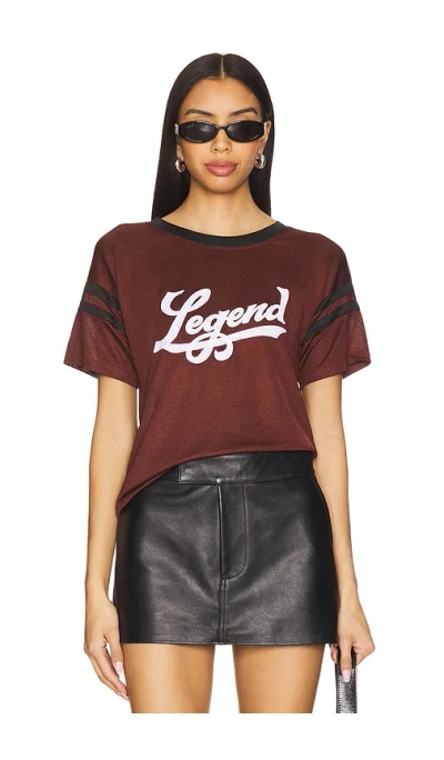 Understated Leather Legend T Shirt In Burgundy