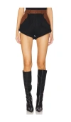 Understated Leather Love Story Shorts In Black
