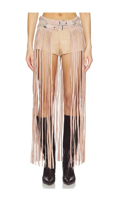 Understated Leather Paris Texas Maxi Skirt In Pink