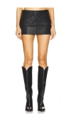 Understated Leather Perfect Micro Mini Skirt In 블랙