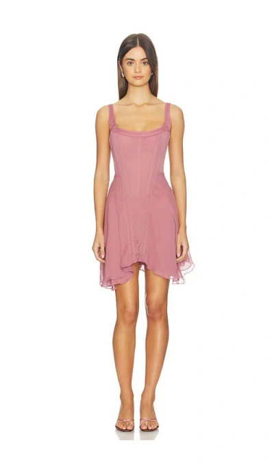 Understated Leather Sheer Honeymoon Mini Dress In Pink