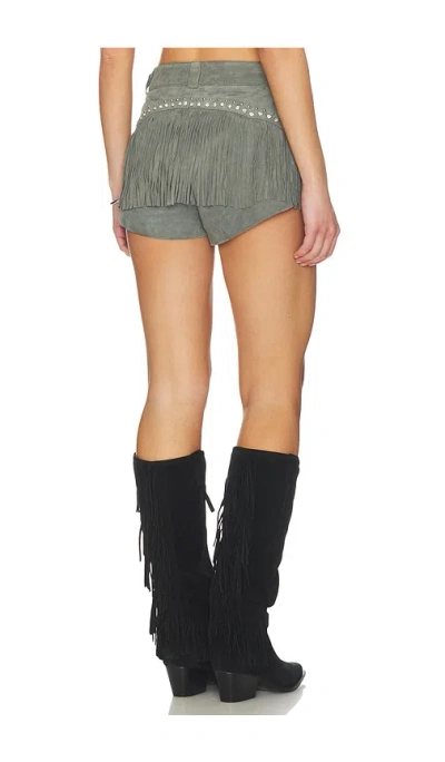 Understated Leather Starburst Short In Gray