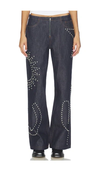 Understated Leather Texas Sun Wide Leg In Blue