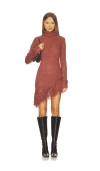 Understated Leather Whole Lotta Trouble Dress In Brown