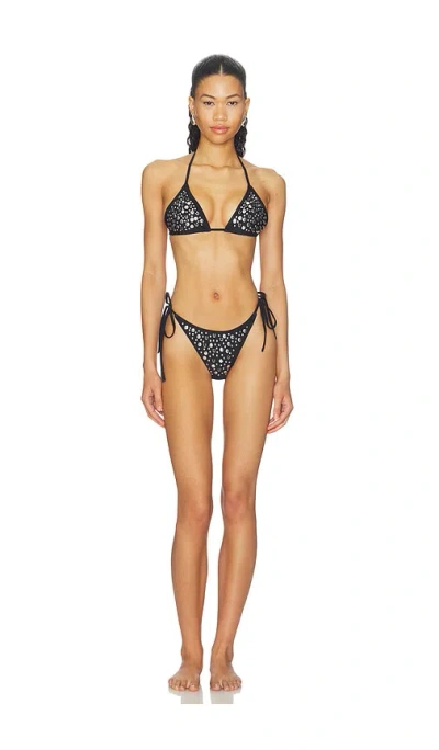 Understated Leather X Revolve Midnight Motors Studded Bikini In Black