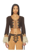 Understated Leather X Revolve Record Jacket In Brown