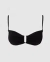 Understatement Bandeau Bikini Top Black In Black