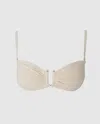 Understatement Bandeau Bikini Top Cream In Neutral