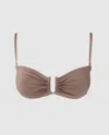 Understatement Bandeau Bikini Top Mauve In Brown