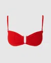 Understatement Bandeau Bikini Top Papaya In Red