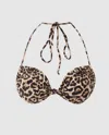 Understatement Flipped Triangle Bikini Top Leopard In Brown