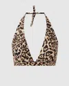 Understatement Halter Bikini Top Leopard In Brown