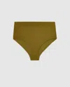 Understatement Highwaist Bikini Briefs Olive In Burgundy