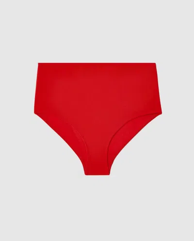 Understatement Highwaist Bikini Briefs Papaya In Red
