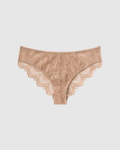 Understatement Lace Cheeky Warm Nude In Brown