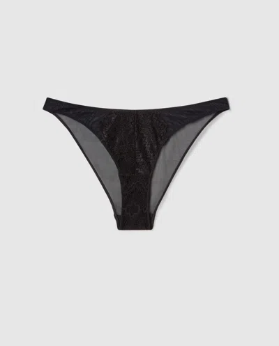 Understatement Lace Mesh Bikini Briefs Black