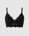 Understatement Lace Nursing Bralette Black In Black