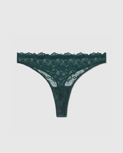 Understatement | Lace Period Thong - Pine Green | Trouseries